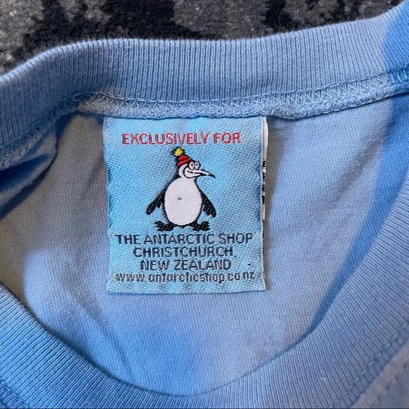 VTG 90s Antarctica Emperor & Chick Antarctic Shop Christchurch Penguin Tshirt - Picture 4 of 6